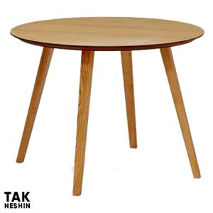 میز گرد چوبی نظری تریا
